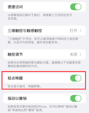 青阳苹果授权维修站分享iPhone轻点无法唤醒怎么办 