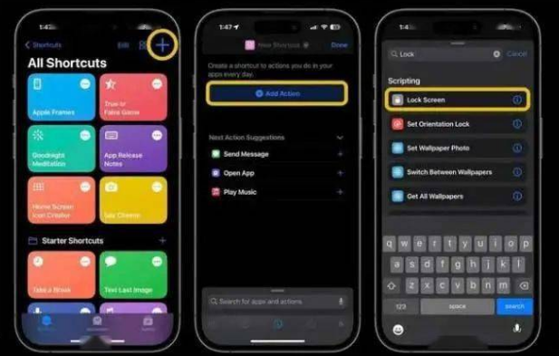 青阳苹果14锁屏维修店分享iPhone14升级iOS16.4后如何创建锁屏快捷方式 
